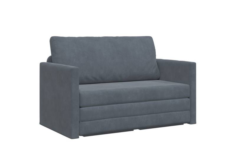 vidaXL Sofa Boden Schlafsofa 2-in-1 Dunkelgrau 124x204x61 cm Velvet, 1 Teile von vidaXL