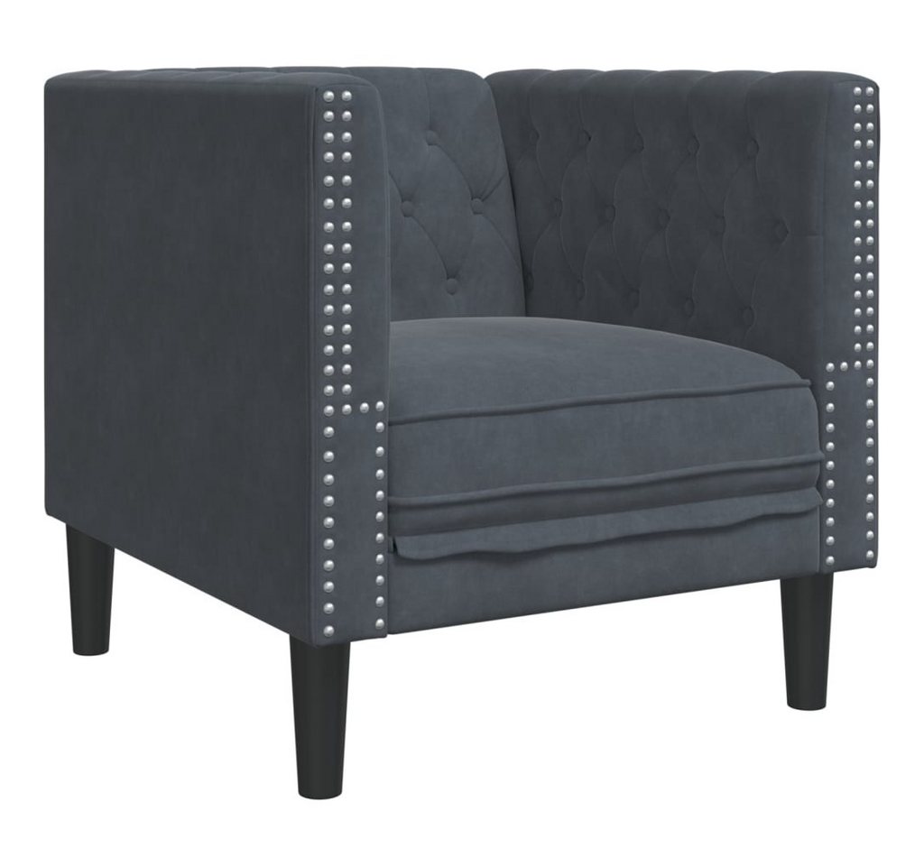 vidaXL Sofa Chesterfield-Sessel Dunkelgrau Samt vidaXL Sofa Chesterfield-Sessel Dunkelgrau Samt von vidaXL