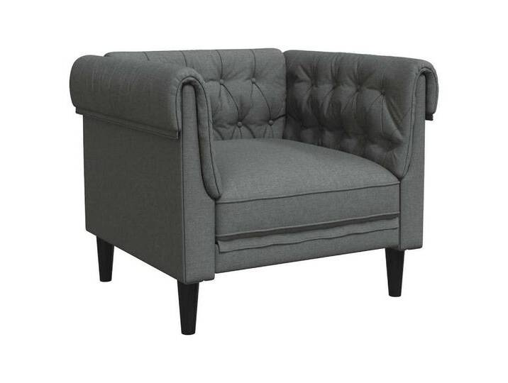 vidaXL Sofa Chesterfield Sofa Stuhl Dunkelgrau 78,5 x 74,5 x 74,5 cm Stoff, 1 Teile, grau, Dunkelgrau von vidaXL