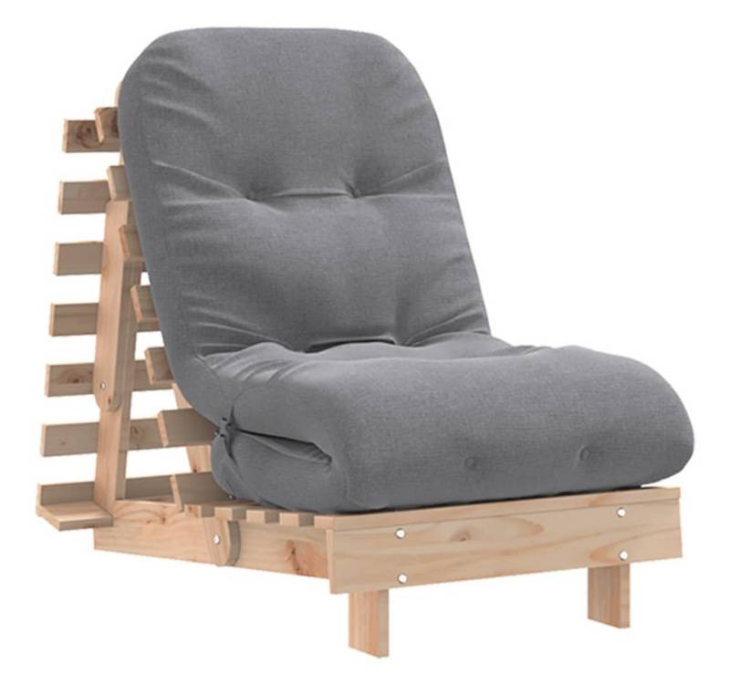 vidaXL Sofa Futon Schlafsofa mit Matratze 60x206x11 cm Massivholz Kiefer von vidaXL