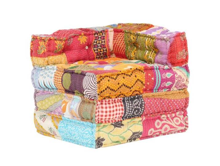 vidaXL Sofa Modularer Pouf Patchwork Stoff, bunt von vidaXL