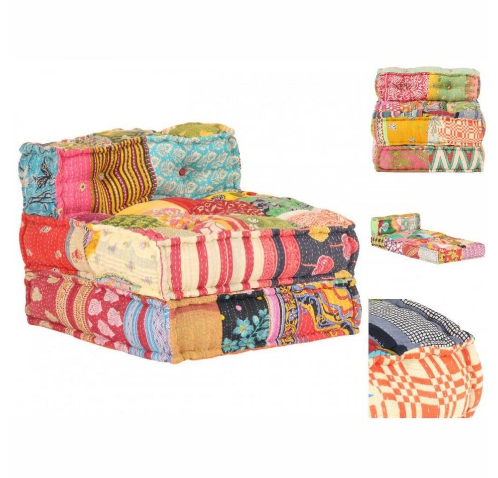 vidaXL Sofa Modularer Pouf Patchwork Stoff von vidaXL