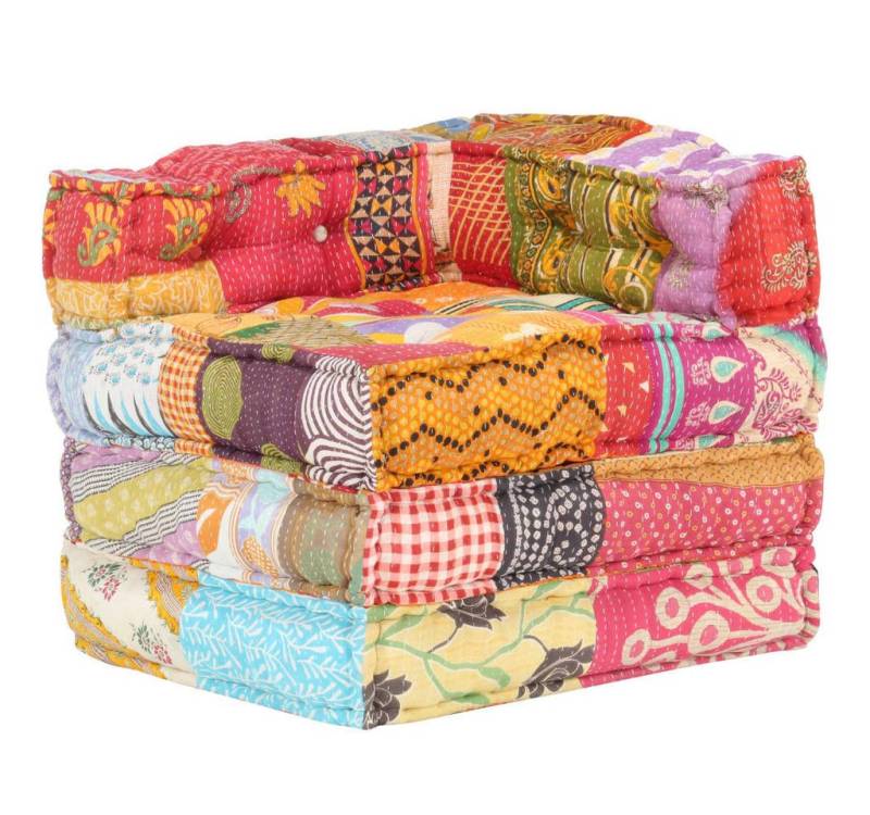 vidaXL Sofa Modularer Pouf Patchwork Stoff von vidaXL