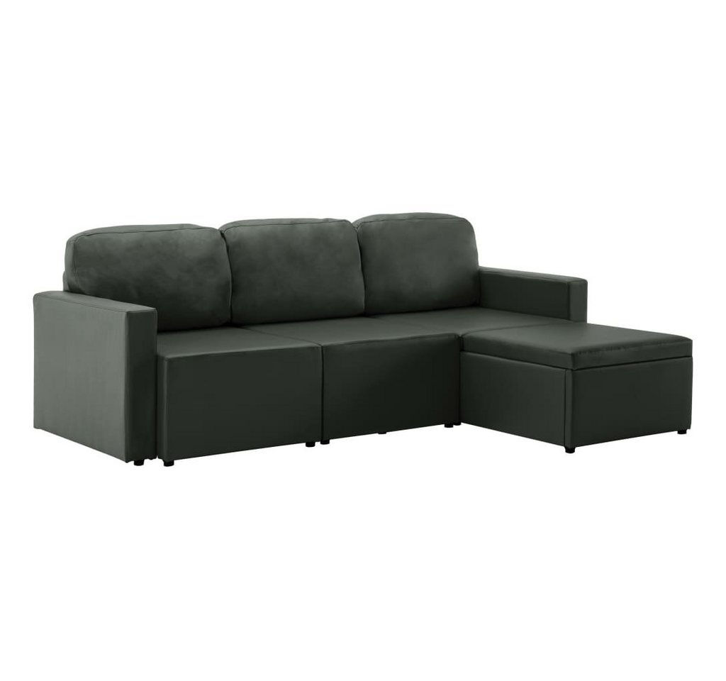 vidaXL Sofa Modulares 3-Sitzer Schlafsofa Grau Kunstleder vidaXL Sofa Modulares 3-Sitzer Schlafsofa Grau Kunstleder von vidaXL
