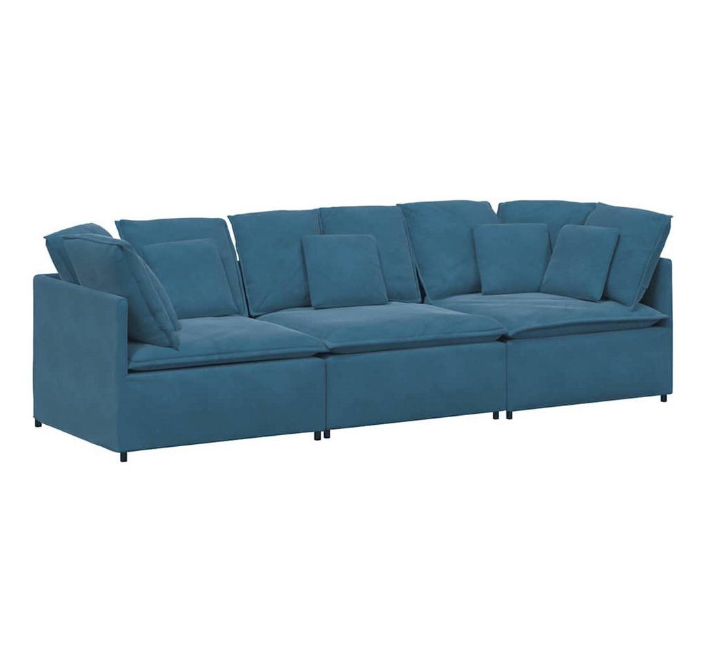 vidaXL Sofa Modulares Sofa mit Kissen Samt Blau vidaXL Sofa Modulares Sofa mit Kissen Samt Blau von vidaXL