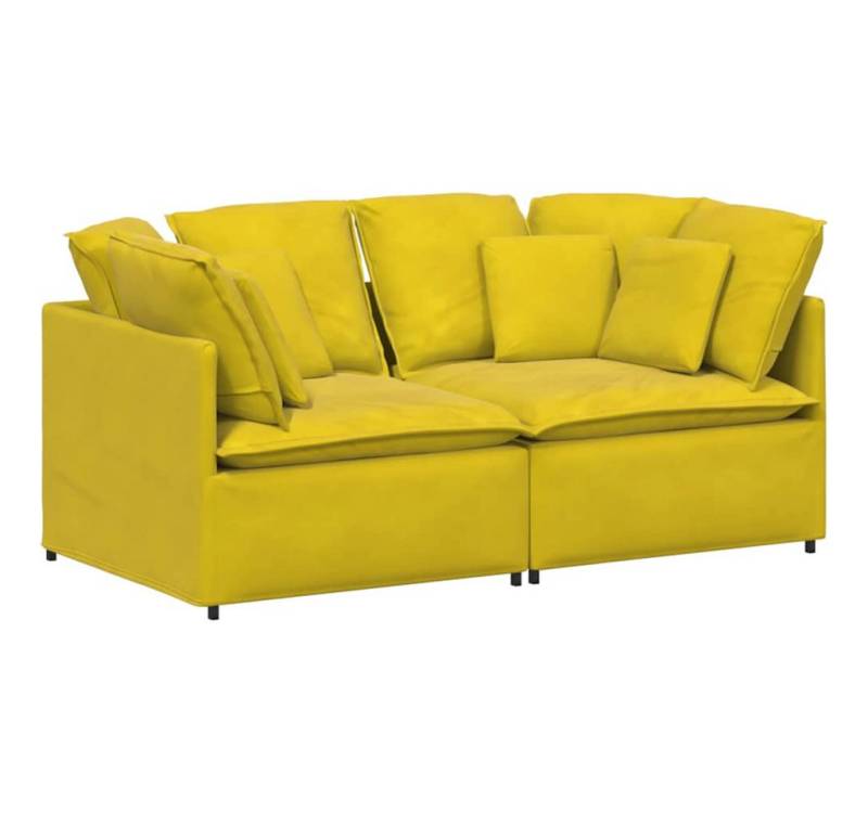vidaXL Sofa Modulares Sofa mit Kissen Samt Gelb von vidaXL