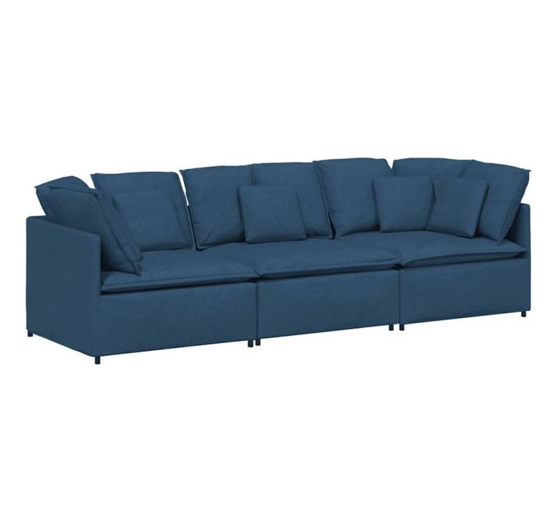 vidaXL Sofa Modulares Sofa mit Kissen Stoff Blau von vidaXL