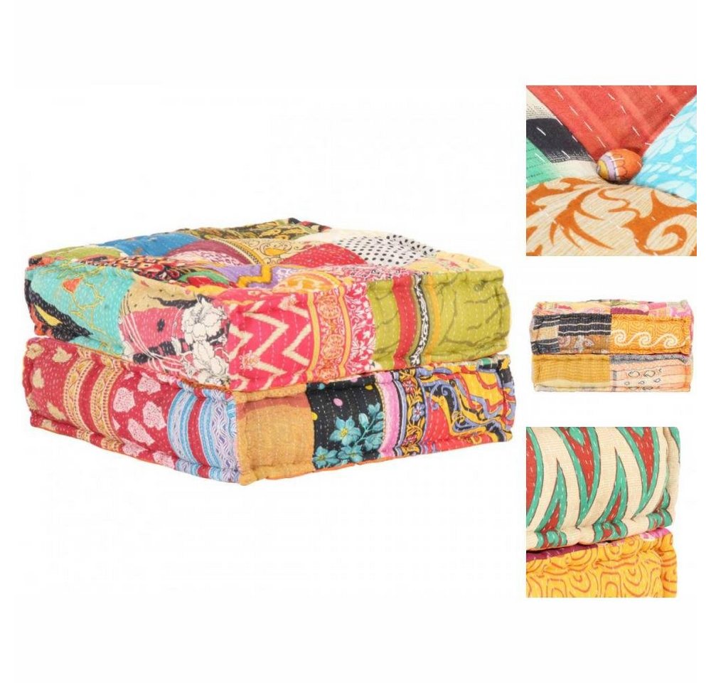 vidaXL Sofa Pouf 60x70x36 cm Patchwork Stoff von vidaXL