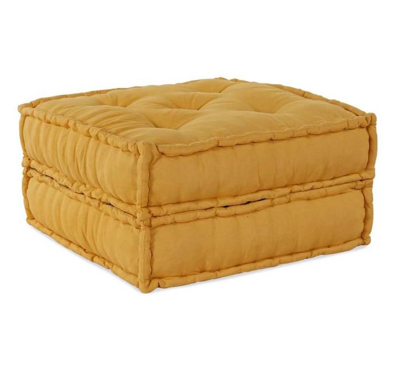 vidaXL Sofa Pouf Modular Sofa Gelb 70x70x36 cm Stoff vidaXL Sofa Pouf Modular Sofa Gelb 70x70x36 cm Stoff von vidaXL