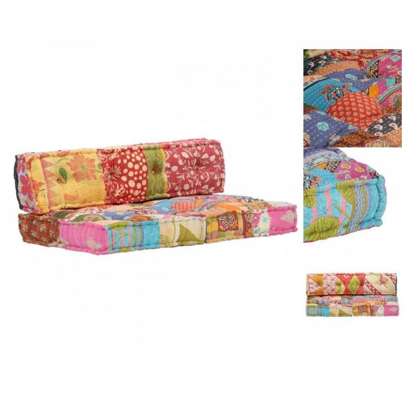 vidaXL Sofa Pouf Patchwork Stoff von vidaXL