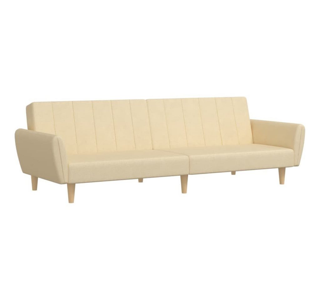 vidaXL Sofa Schlafsofa 2-Sitzer Creme Stoff von vidaXL