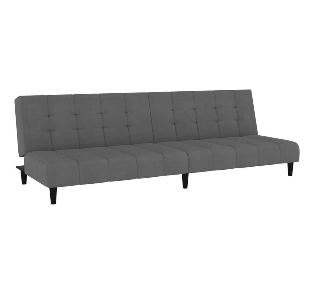 vidaXL Sofa Schlafsofa 2-Sitzer Dunkelgrau Samt von vidaXL