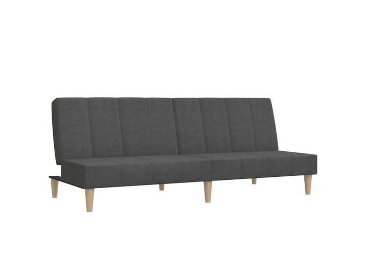 vidaXL Sofa Schlafsofa 2-Sitzer Dunkelgrau Stoff, grau, without armrest, Dunkelgrau von vidaXL