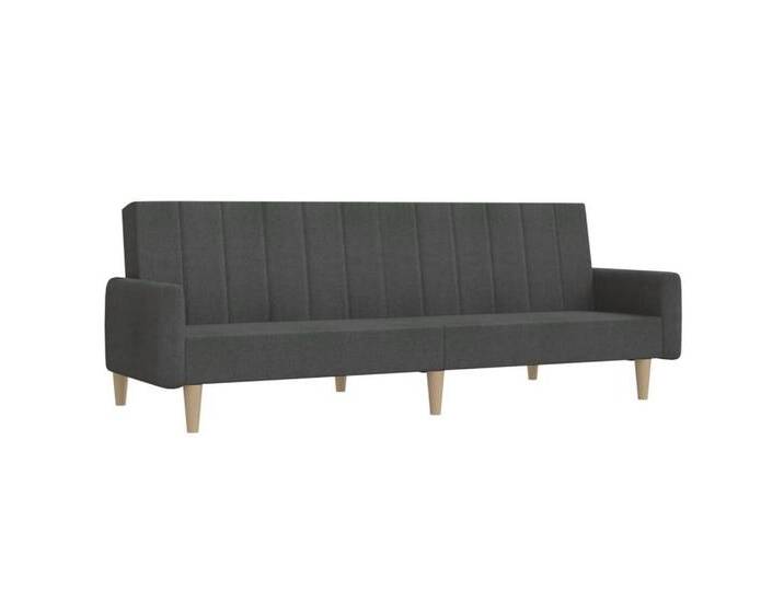 vidaXL Sofa Schlafsofa 2-Sitzer Dunkelgrau Stoff, grau von vidaXL