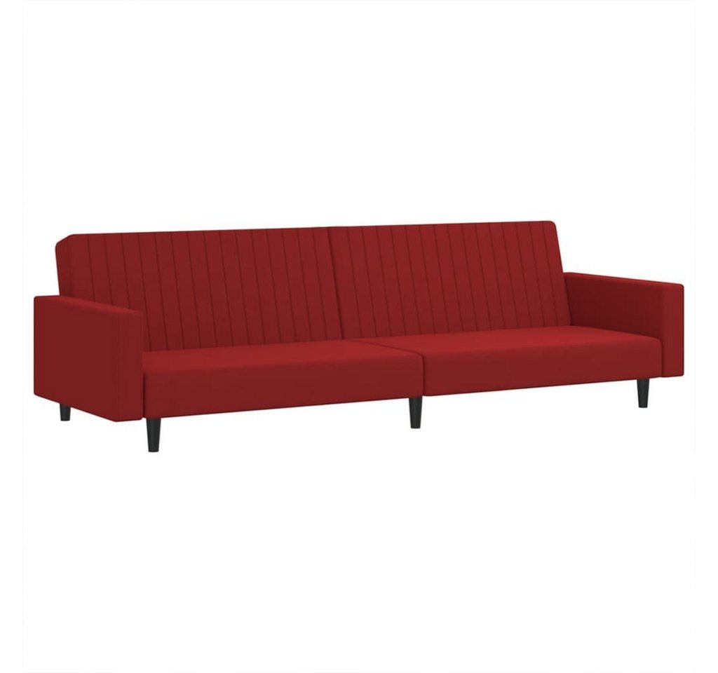 vidaXL Sofa Schlafsofa 2-Sitzer Weinrot Samt von vidaXL