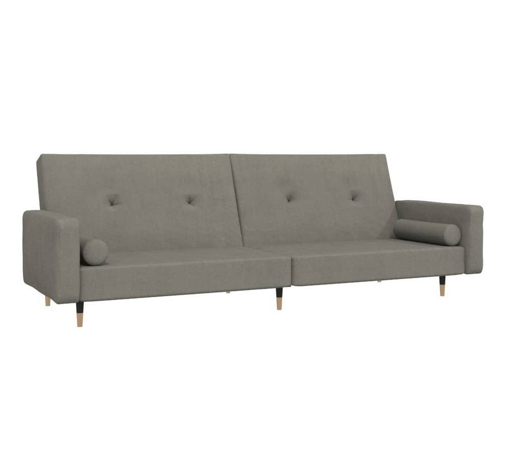 vidaXL Sofa Schlafsofa 2-Sitzer mit 2 Kissen Hellgrau Samt vidaXL Sofa Schlafsofa 2-Sitzer mit 2 Kissen Hellgrau Samt von vidaXL