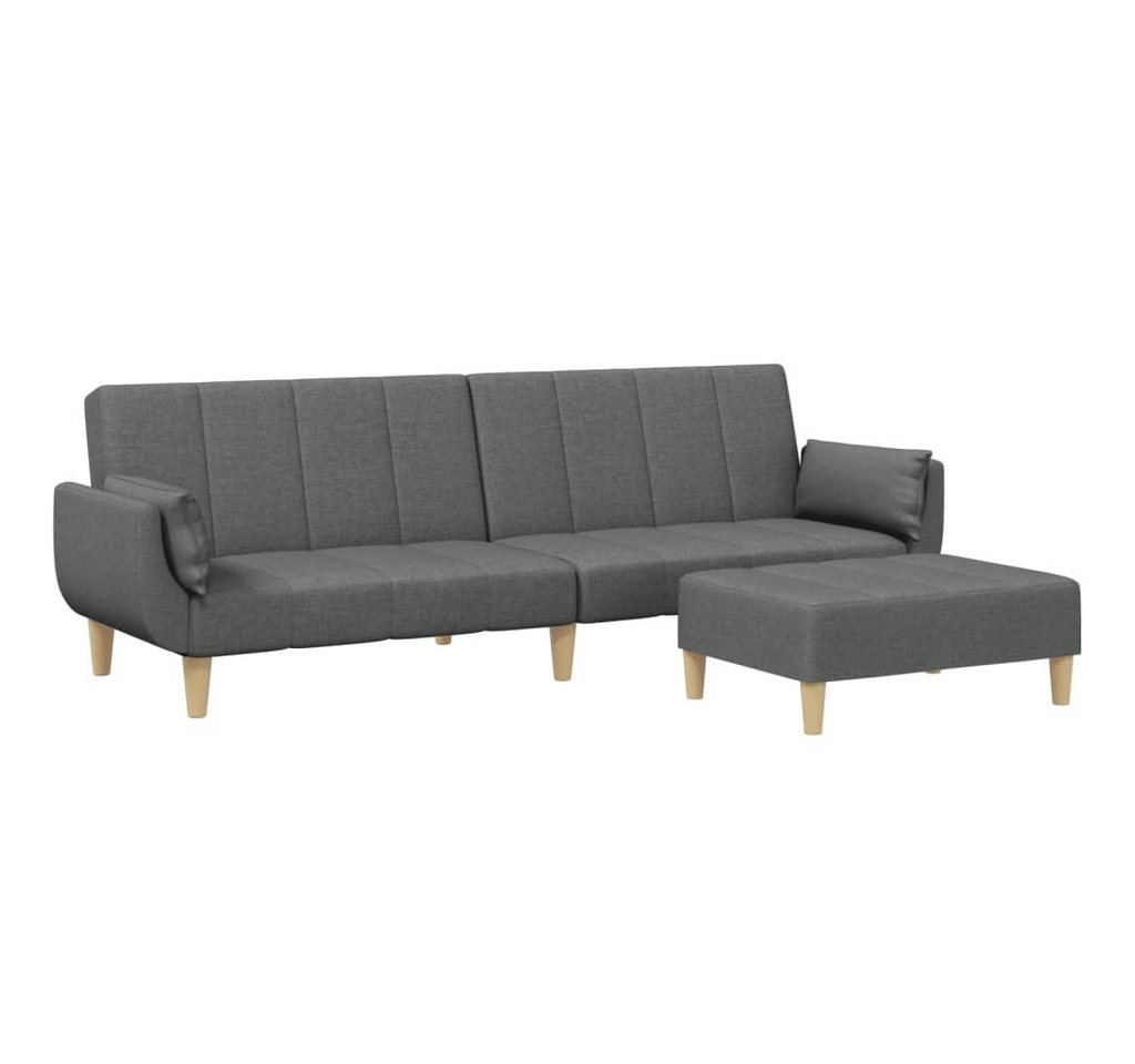 vidaXL Sofa Schlafsofa 2-Sitzer mit Fußhocker Dunkelgrau Stoff vidaXL Sofa Schlafsofa 2-Sitzer mit Fußhocker Dunkelgrau Stoff von vidaXL