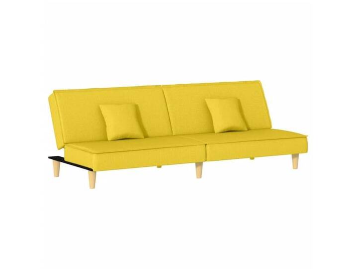 vidaXL Sofa Schlafsofa Hellgelb Stoff, gelb, Gelb von vidaXL