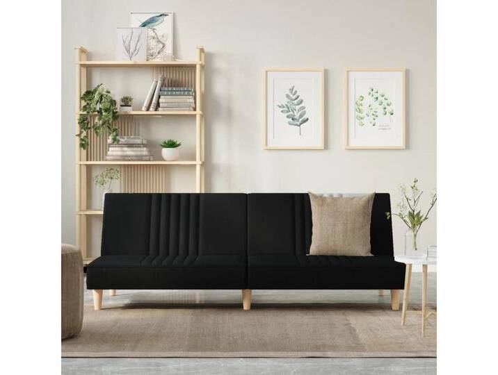 vidaXL Sofa Schlafsofa Schwarz Stoff Schlafcouch Couch Sofa, schwarz von vidaXL