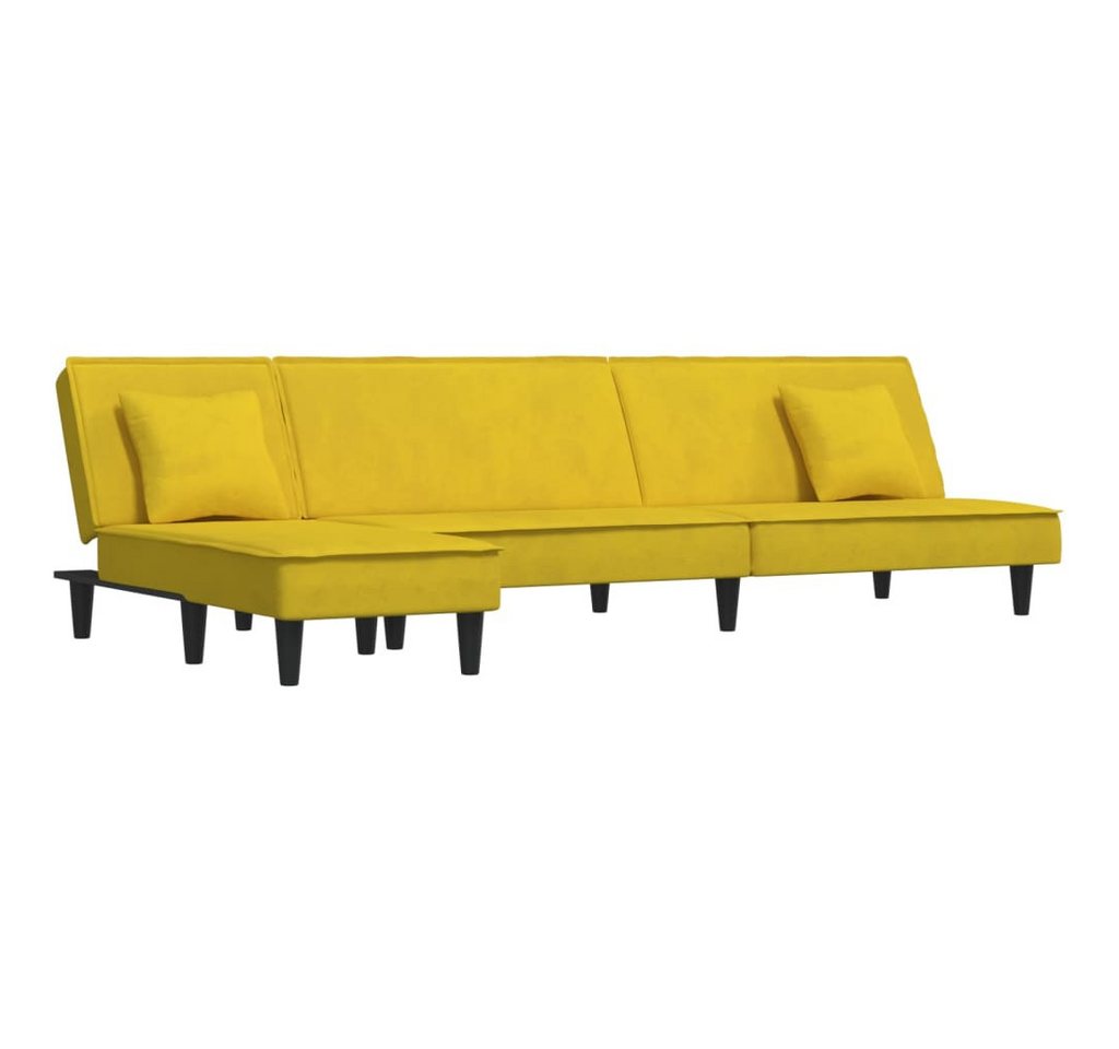 vidaXL Sofa Schlafsofa in L-Form Gelb 255x140x70 cm Samt vidaXL Sofa Schlafsofa in L-Form Gelb 255x140x70 cm Samt von vidaXL