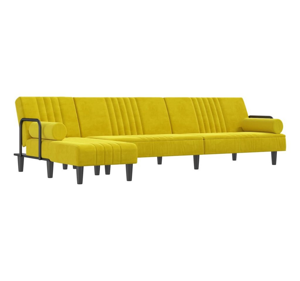 vidaXL Sofa Schlafsofa in L-Form Gelb 260x140x70 cm Samt vidaXL Sofa Schlafsofa in L-Form Gelb 260x140x70 cm Samt von vidaXL