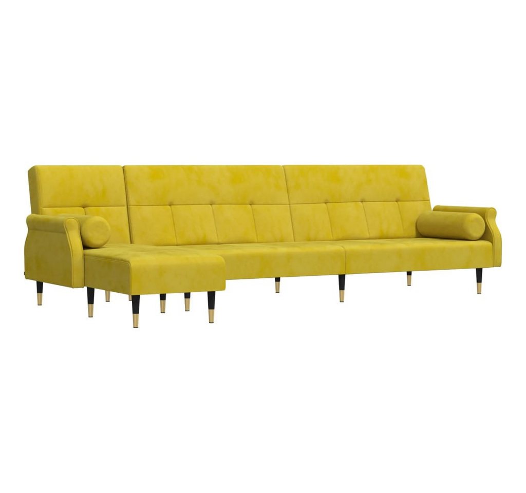 vidaXL Sofa Schlafsofa in L-Form Gelb 271x140x70 cm Samt vidaXL Sofa Schlafsofa in L-Form Gelb 271x140x70 cm Samt von vidaXL