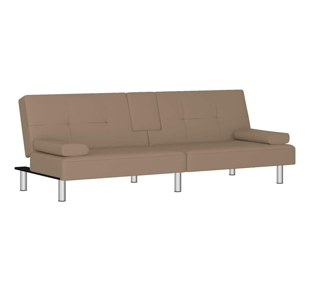 vidaXL Sofa Schlafsofa mit Getränkehaltern Cappuccino Kunstleder vidaXL Sofa Schlafsofa mit Getränkehaltern Cappuccino Kunstleder von vidaXL