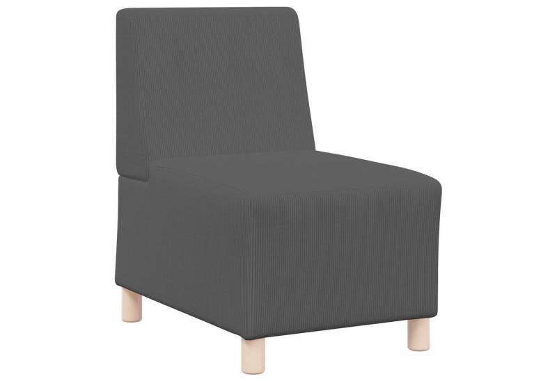vidaXL Sofa Sofa-Stuhl ohne Armlehnen Dunkelgrau 55 cm Cordstoff von vidaXL