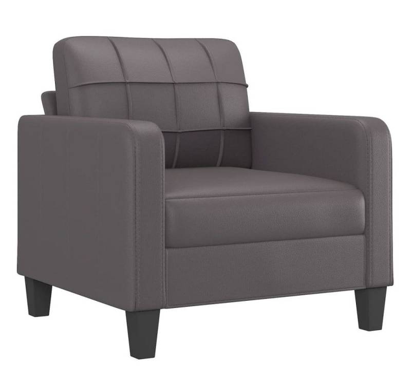 vidaXL Sofa Sessel Grau 60 cm Kunstleder von vidaXL