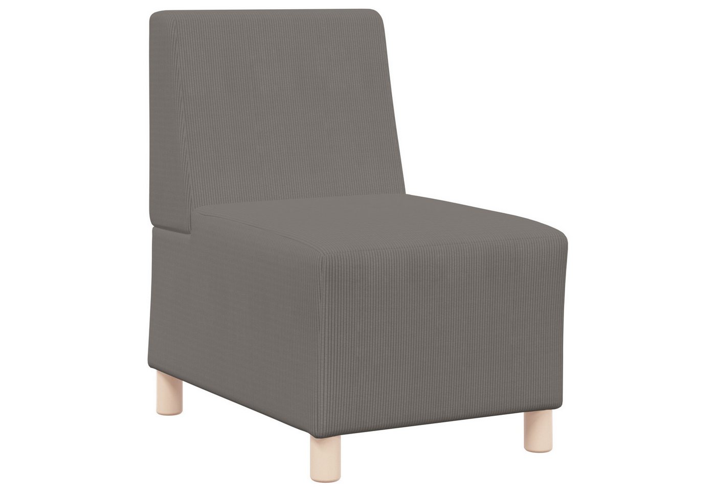 vidaXL Sofa Sofa-Stuhl ohne Armlehnen Hellgrau 55 cm Cordstoff vidaXL Sofa Sofa-Stuhl ohne Armlehnen Hellgrau 55 cm Cordstoff von vidaXL