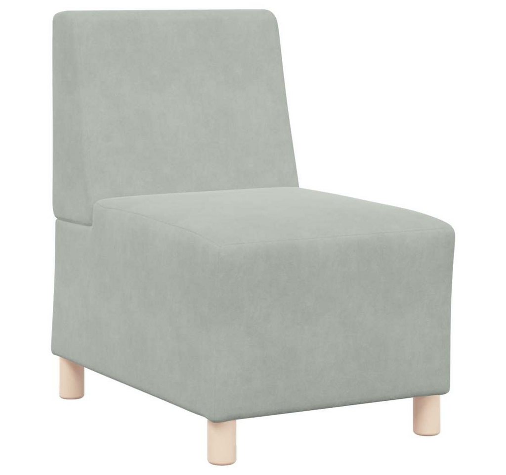 vidaXL Sofa Sofa-Stuhl ohne Armlehnen Hellgrau 55 cm Samt vidaXL Sofa Sofa-Stuhl ohne Armlehnen Hellgrau 55 cm Samt von vidaXL