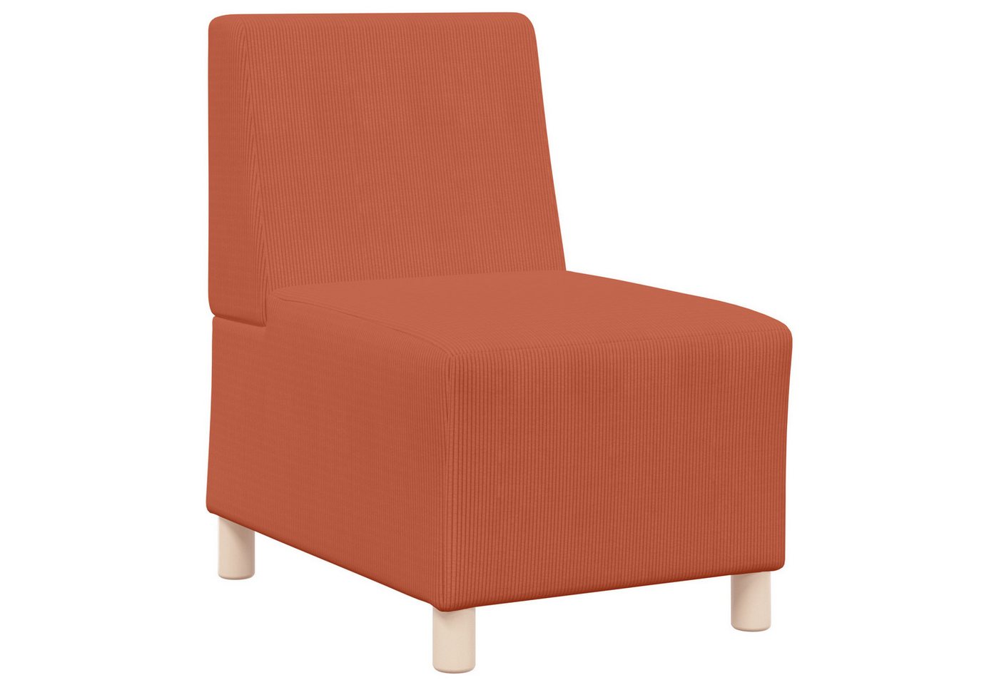 vidaXL Sofa Sofa-Stuhl ohne Armlehnen Rot Orange 55 cm Cordstoff vidaXL Sofa Sofa-Stuhl ohne Armlehnen Rot Orange 55 cm Cordstoff von vidaXL