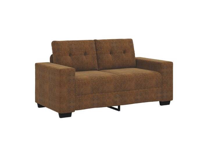 vidaXL Sofa Sofa 2-Sitzer Braun 120 cm Kunstleder, 1 Teile, 120 cm von vidaXL
