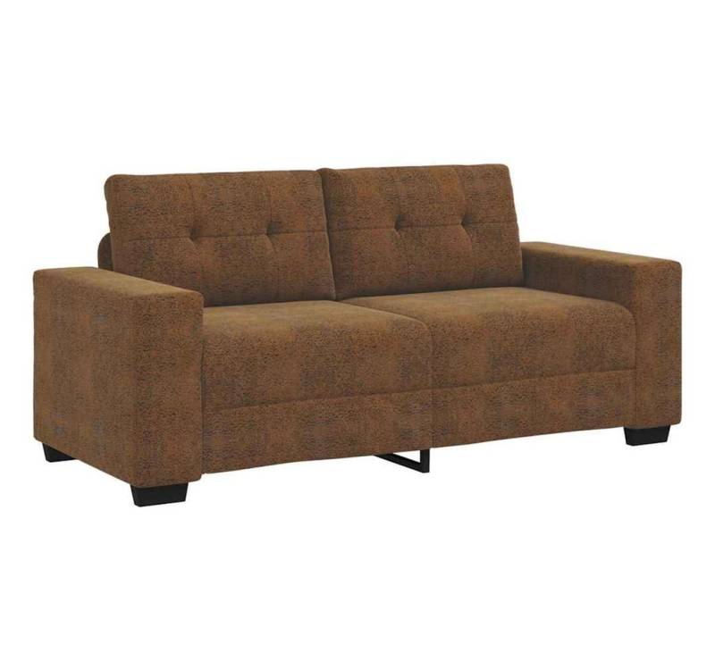 vidaXL Sofa Zweisitzer-Sofa mit Kissen Braun Kunstleder, 1 Teile von vidaXL