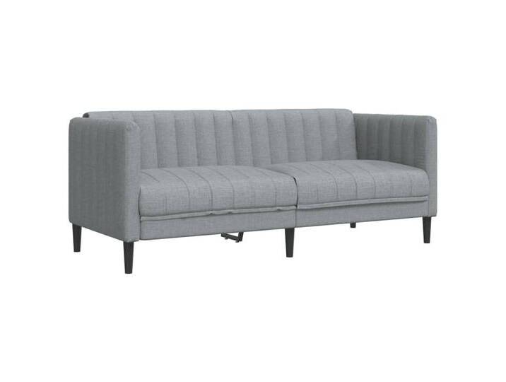 vidaXL Sofa Sofa 2-Sitzer Hellgrau Stoff, grau, 2-Seater, Hellgrau von vidaXL
