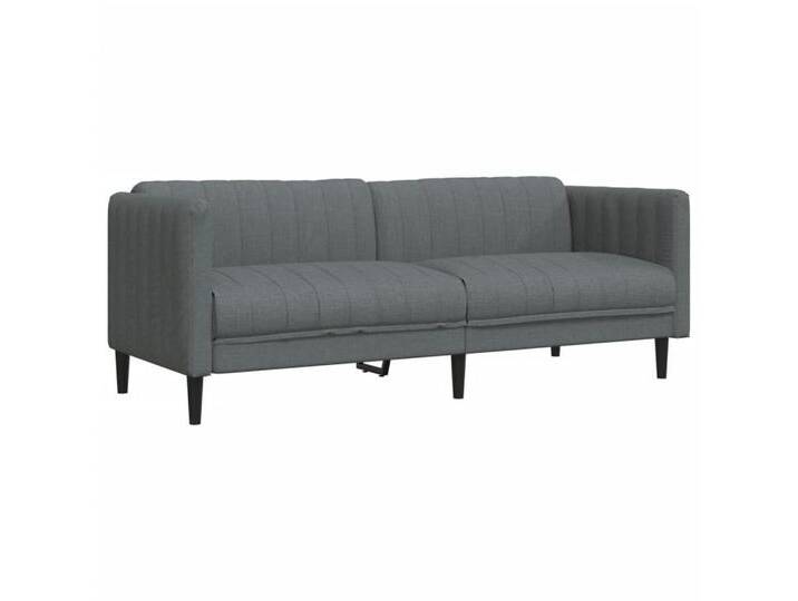 vidaXL Sofa Sofa 3-Sitzer Dunkelgrau Stoff, grau, 3-Sitzer, Dunkelgrau von vidaXL