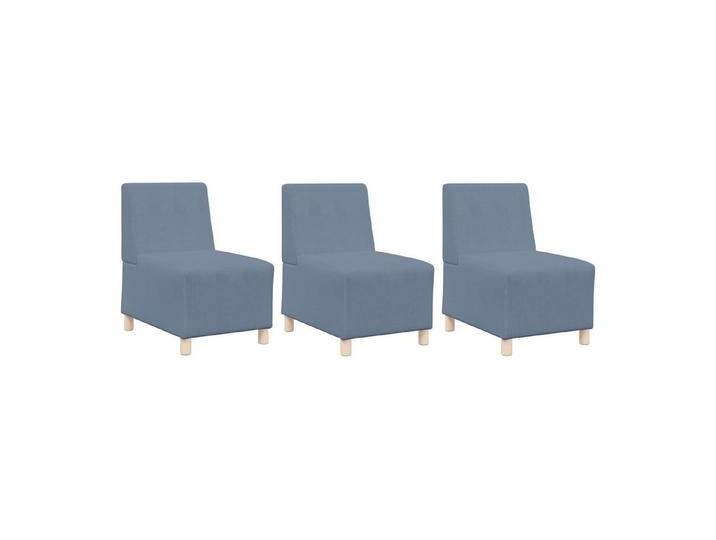 vidaXL Sofa Sofa Chiar 3 pcs Blau 55 x 74 x 82 cm Cordstoff, 3 Teile, Blue von vidaXL