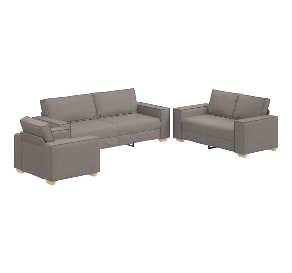 vidaXL Sofa Sofa Set mit Kissen 3 pcs Taupe 220 x 78 x 84 cm Stoff, 3 Teile vidaXL Sofa Sofa Set mit Kissen 3 pcs Taupe 220 x 78 x 84 cm Stoff, 3 Teile von vidaXL