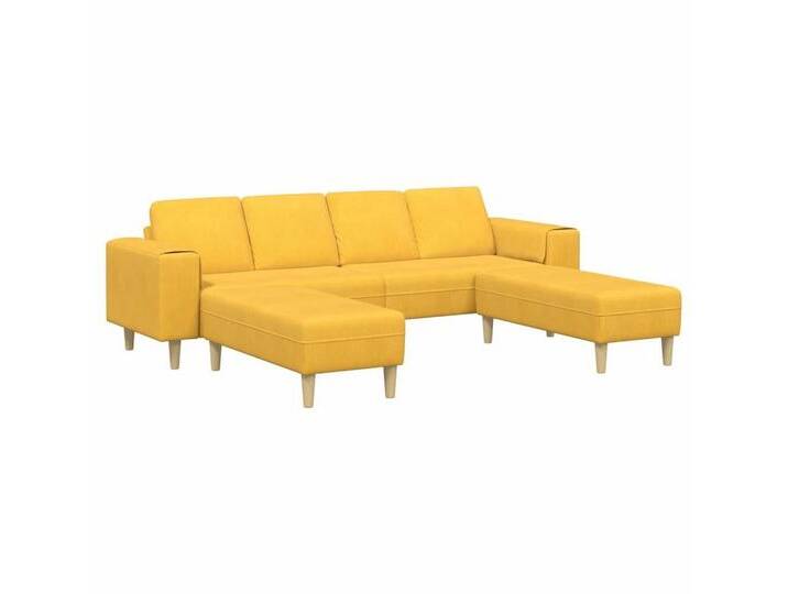 vidaXL Sofa Stoffsofa Helles Gelb Cordstoff, 1 Teile, gelb, Hellgelb von vidaXL
