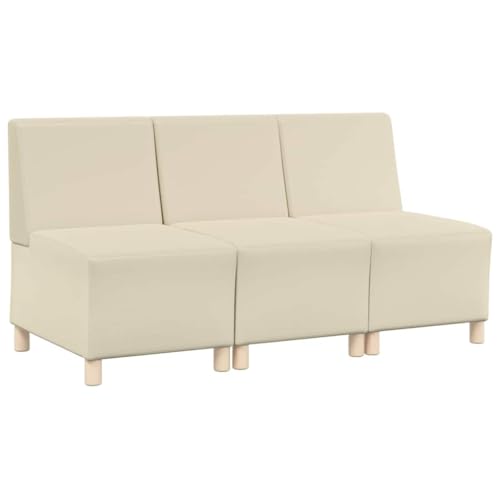 vidaXL Sofa Stühle 3 pcs Creme 55 x 74 x 82 cm Kunstleder vidaXL Sofa Stühle 3 pcs Creme 55 x 74 x 82 cm Kunstleder von vidaXL