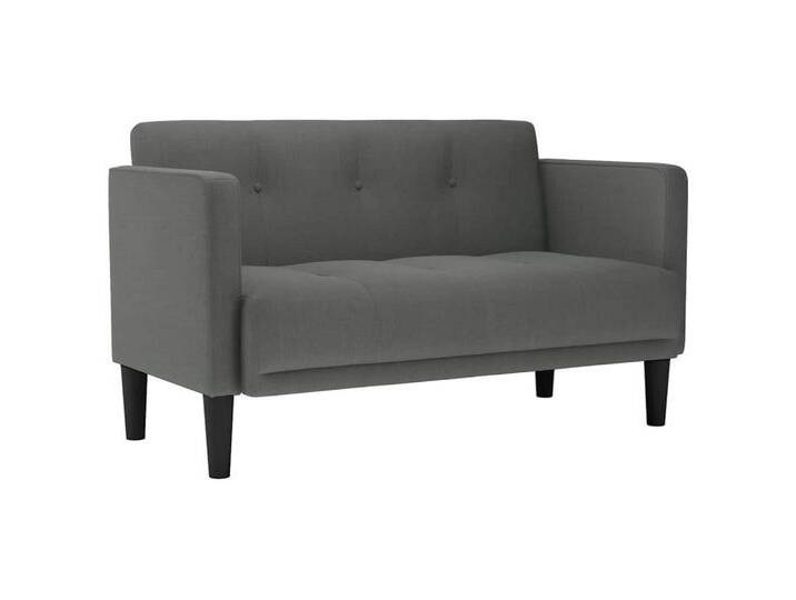 vidaXL Sofa Zweisitzer-Sofa Dunkelgrau 111 cm Stoff, grau, Dunkelgrau von vidaXL