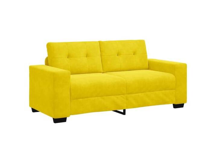 vidaXL Sofa Zweisitzer-Sofa Gelb 140 cm Samt, gelb von vidaXL
