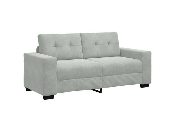 vidaXL Sofa Zweisitzer-Sofa Hellgrau 140 cm Samt, grau von vidaXL