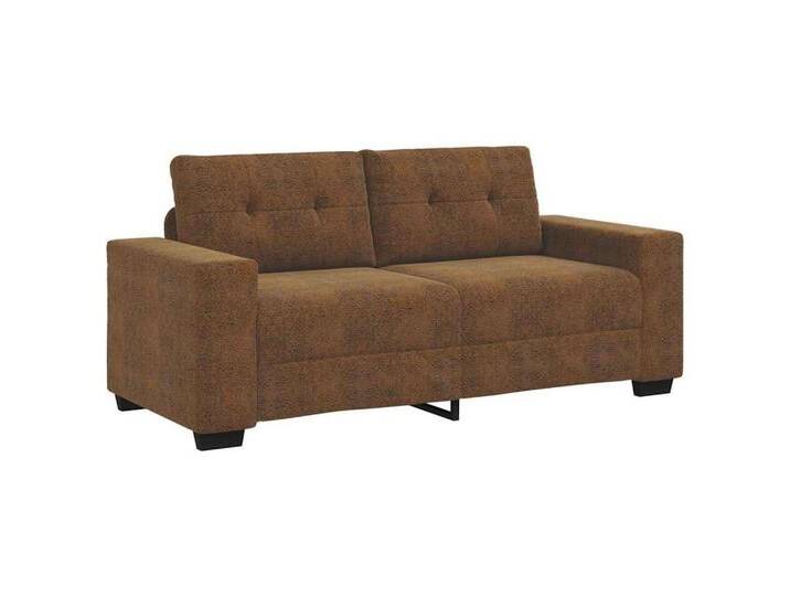 vidaXL Sofa Zweisitzer-Sofa mit Kissen Braun Kunstleder, 1 Teile, 140 cm von vidaXL