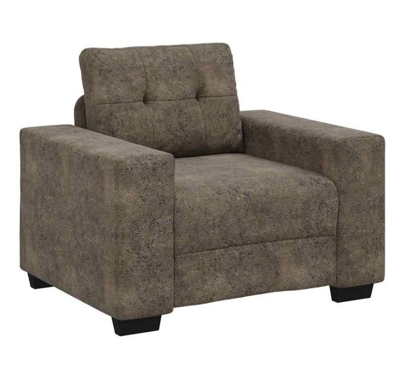 vidaXL Sofa Sofa-Sessel mit Kissen Dunkelgrau Kunstleder, 1 Teile von vidaXL