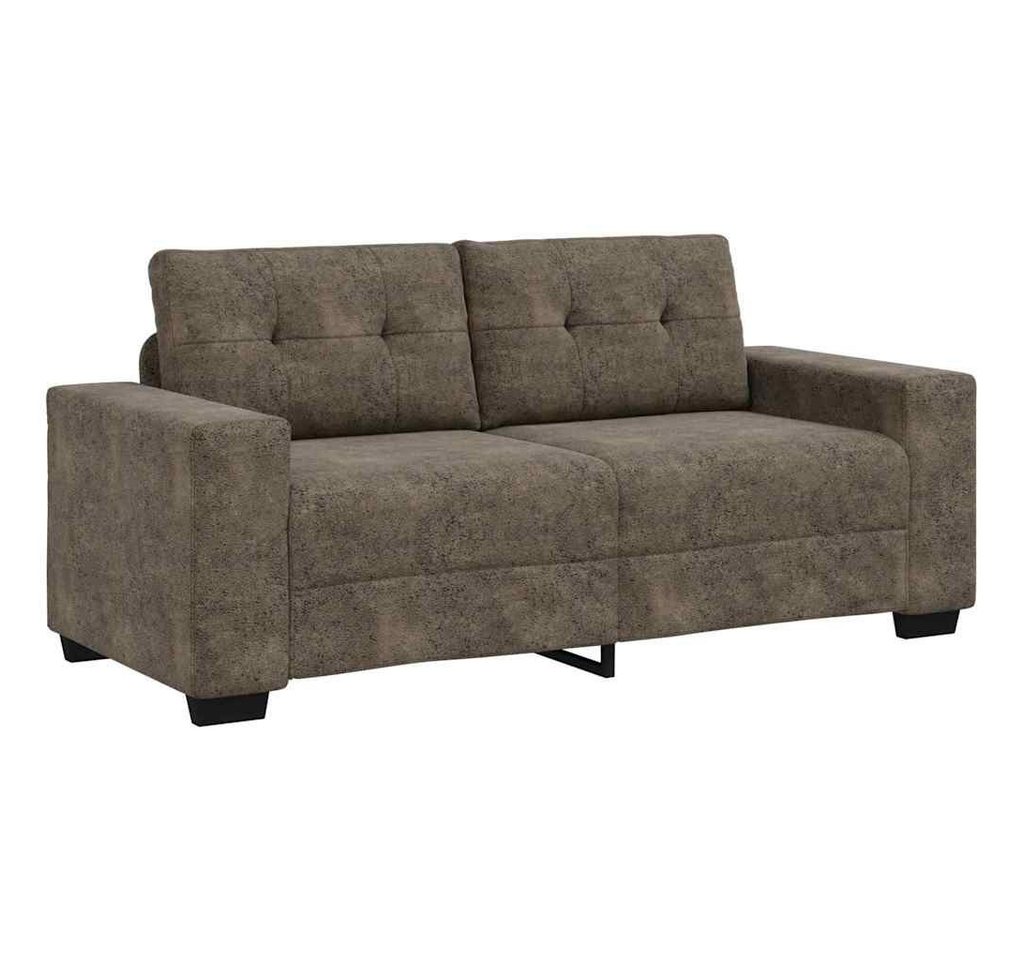 vidaXL Sofa Zweisitzer-Sofa mit Kissen Dunkelgrau Kunstleder, 1 Teile von vidaXL