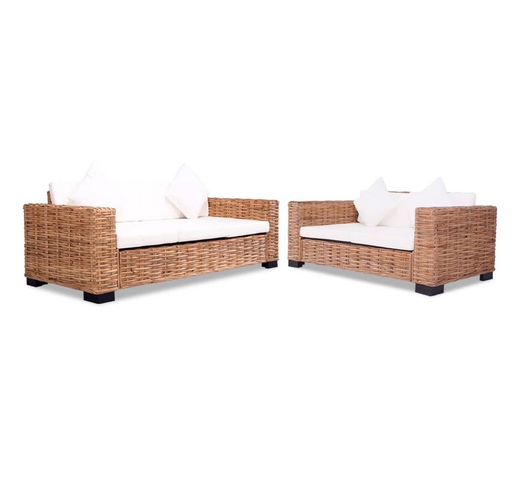 vidaXL Sofa Sofa-Set 15-tlg. Natur Rattan von vidaXL