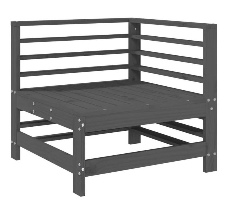 vidaXL Sofaelement Garten-Ecksofa Grau Massivholz Kiefer (1 St) von vidaXL