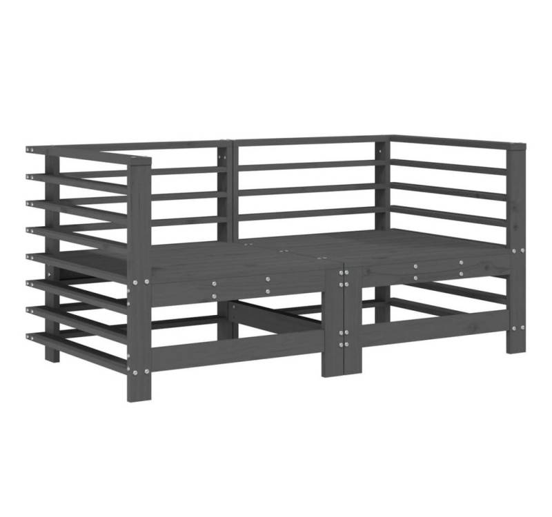 vidaXL Sofaelement Garten-Ecksofas 2 Stk. Grau Massivholz Kiefer (1 St) von vidaXL