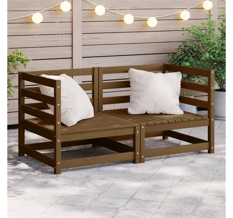 vidaXL Sofaelement Garten-Ecksofas 2 Stk. Honigbraun Kiefer Massivholz (1 St) von vidaXL